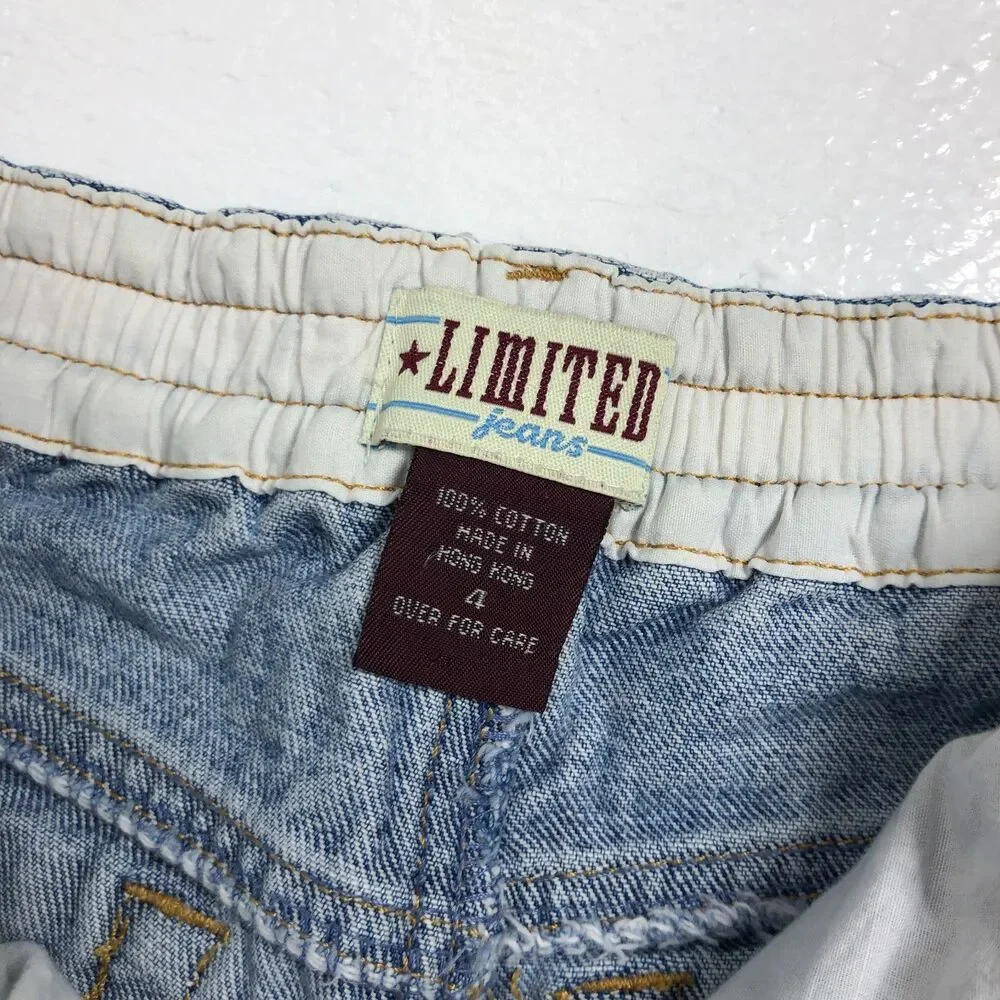 Vintage Limited Hippie Y2K Jeans Girls Toddler Size 4T with Embroidered Flowers